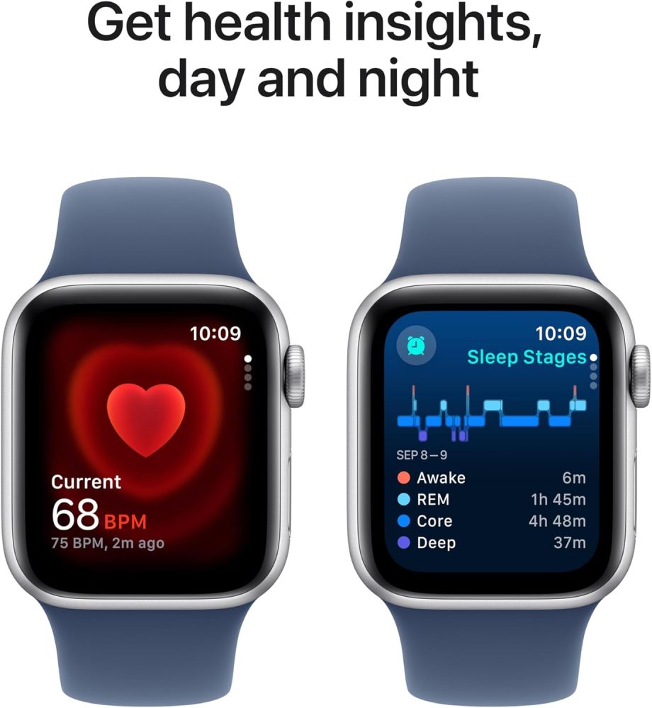 Apple Watch SE (2nd Gen) [GPS + Cellular 40mm] Smartwatch with Midnight Aluminum Case with Ink Sport Loop One Size. Fitness and Sleep Trackers, Crash Detection, Heart Rate Monitor, Carbon Neutral