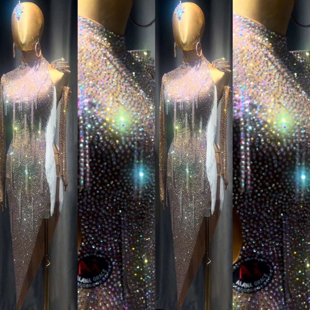 《Medusa-like Swarovski Full Diamond Latin dress》