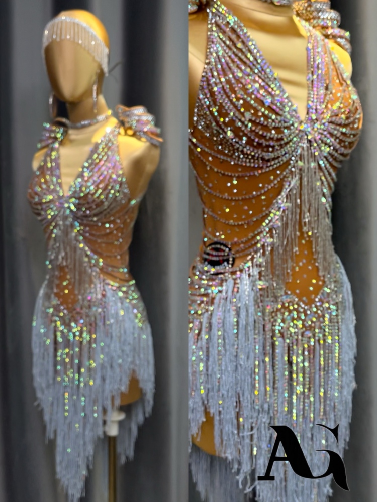 《Aurora Iceland》Crystal Shining Latin Skirt