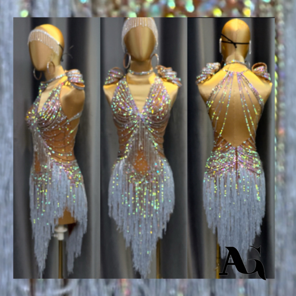 《Aurora Iceland》Crystal Shining Latin Skirt