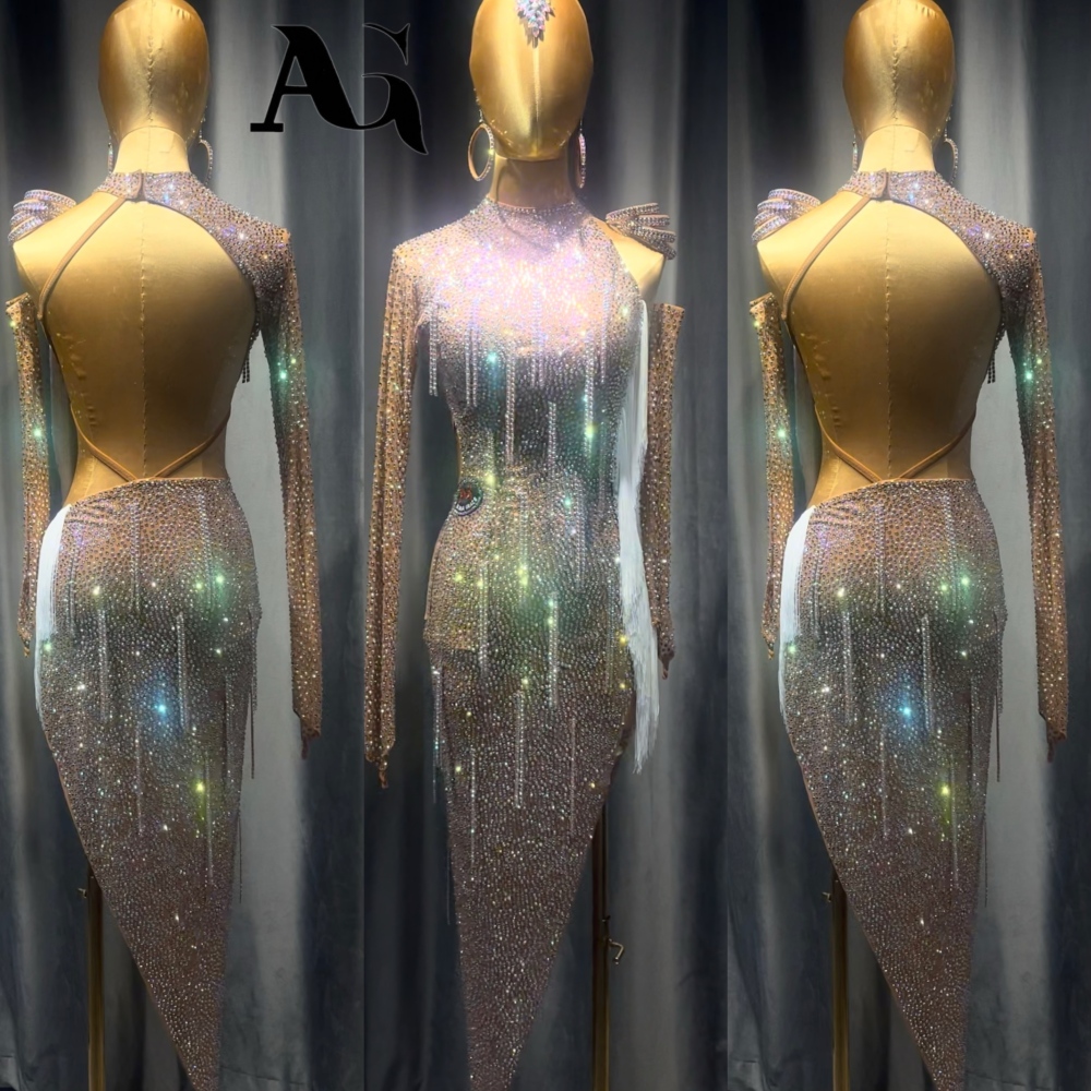 《Medusa-like Swarovski Full Diamond Latin dress》