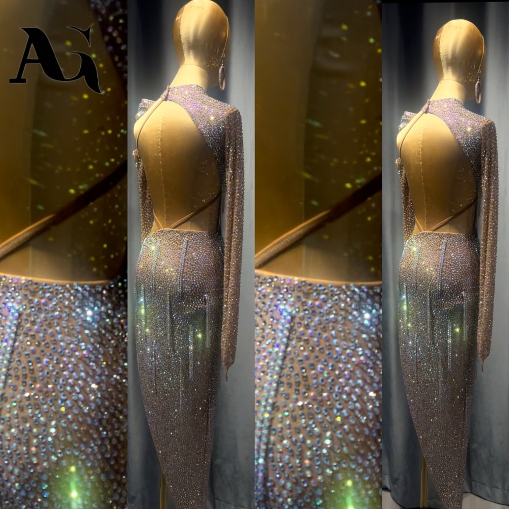 《Medusa-like Swarovski Full Diamond Latin dress》