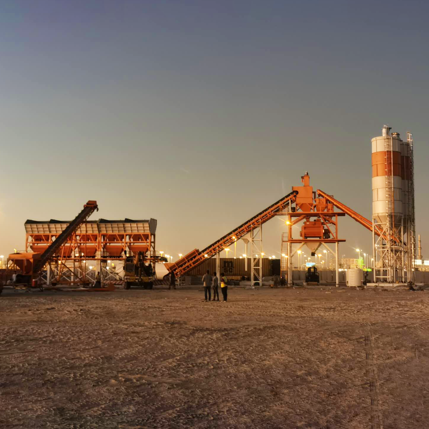 HLS120/180 Stationary Model Concrete Batching Plant