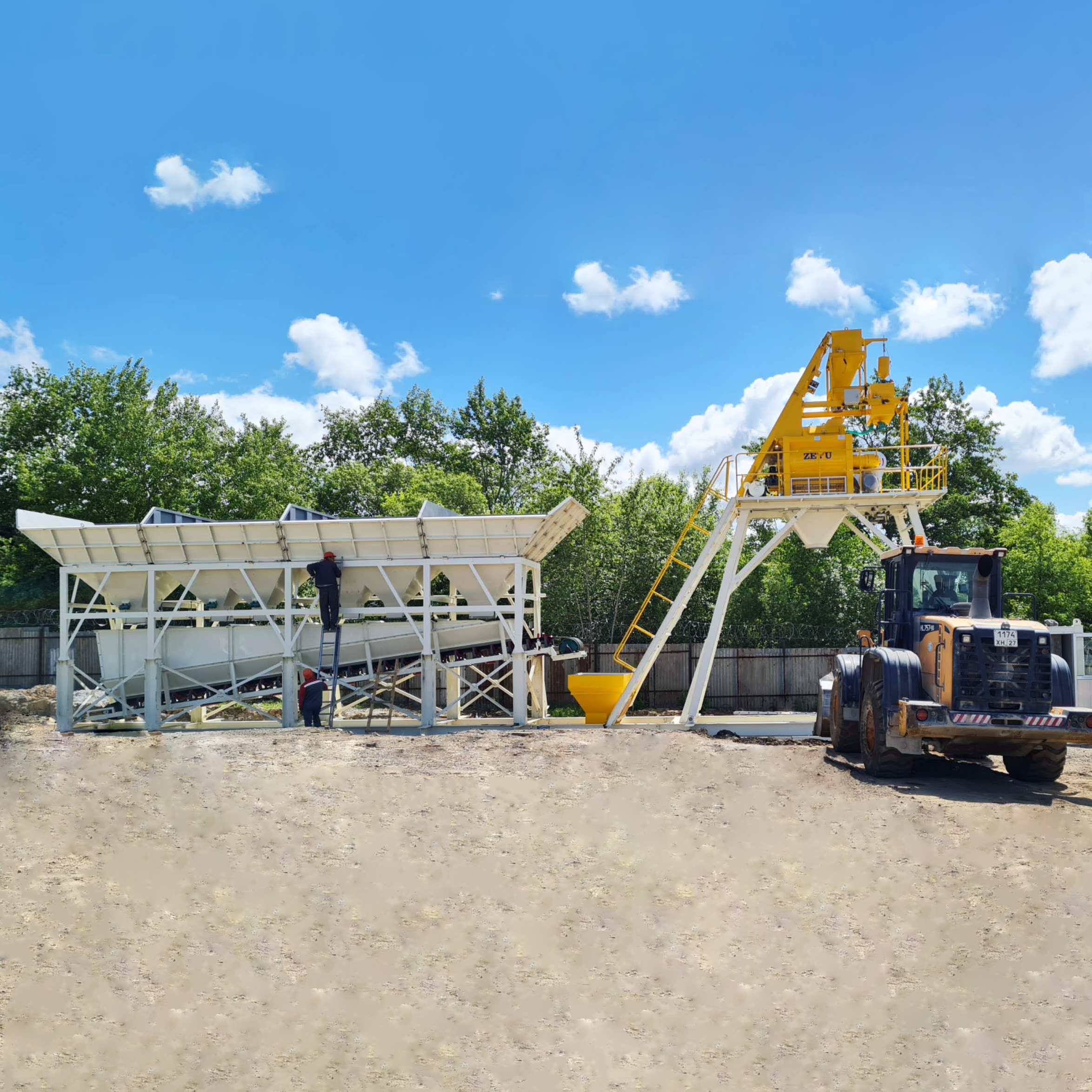 Free foundation HZSY50 Concrete mixing station