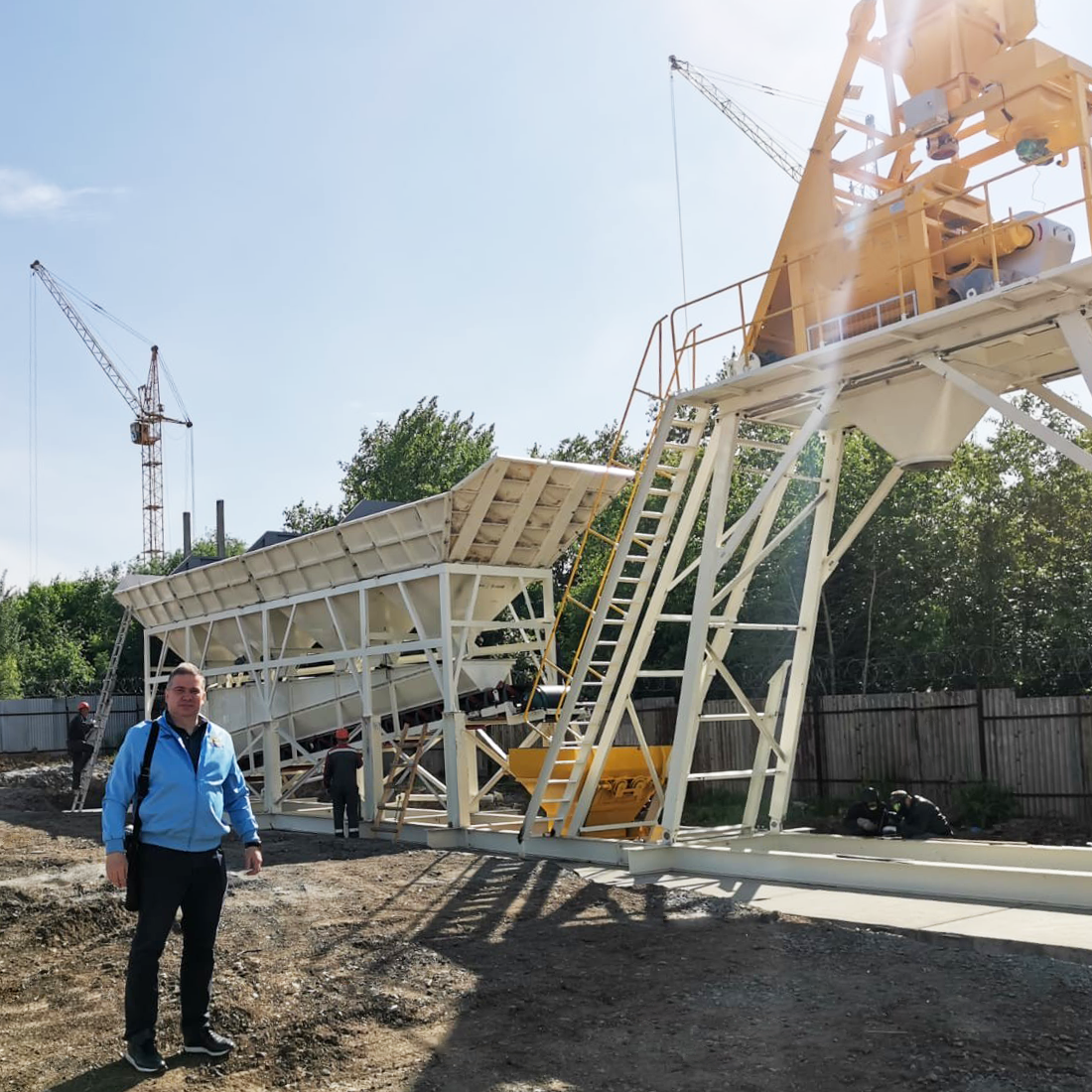 HZSY50 Free-foundation concrete plant