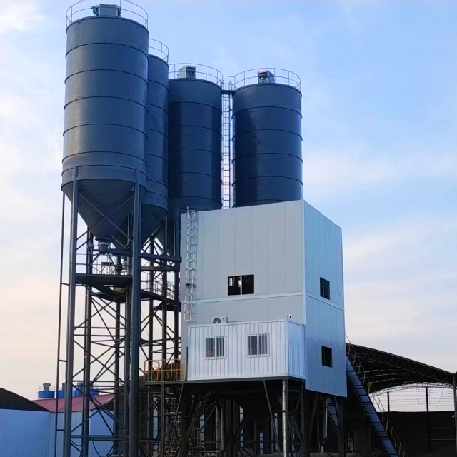 HLS180 (3cubic meters Mixer) Model Container Model Outpacking Stationary Concrete Batching Plant