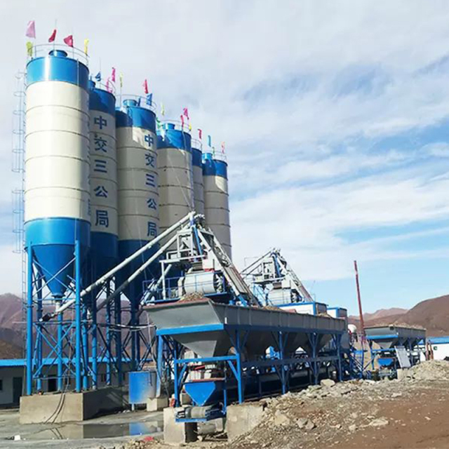 Double Lines HZS50 Concrete Batching Plant