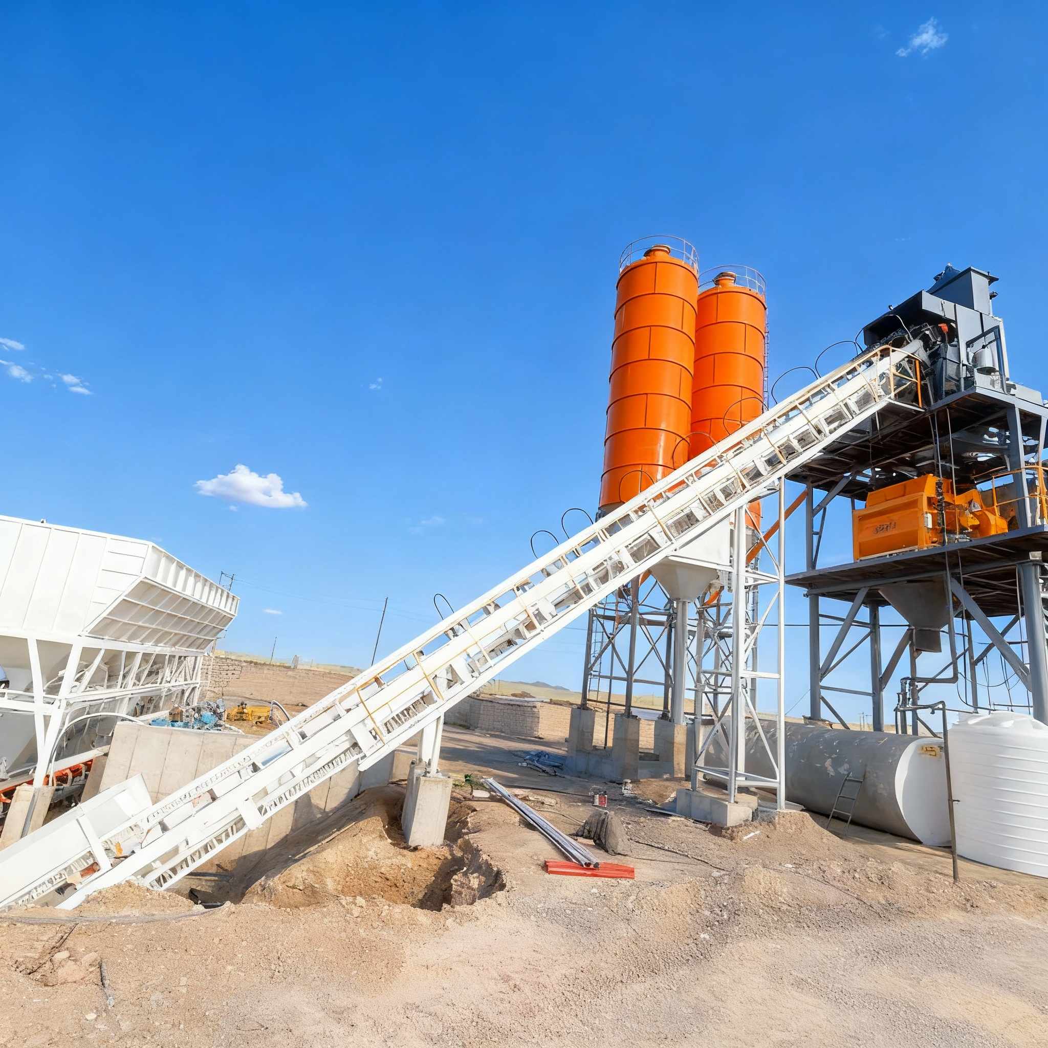 3Bins, HLS180 Stationary Concrete Batching Plant