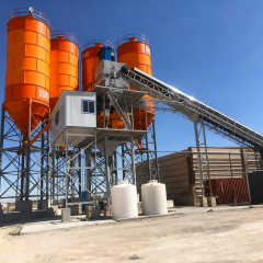 Stationary 180 model concrete mixing plant in Kazakhstan