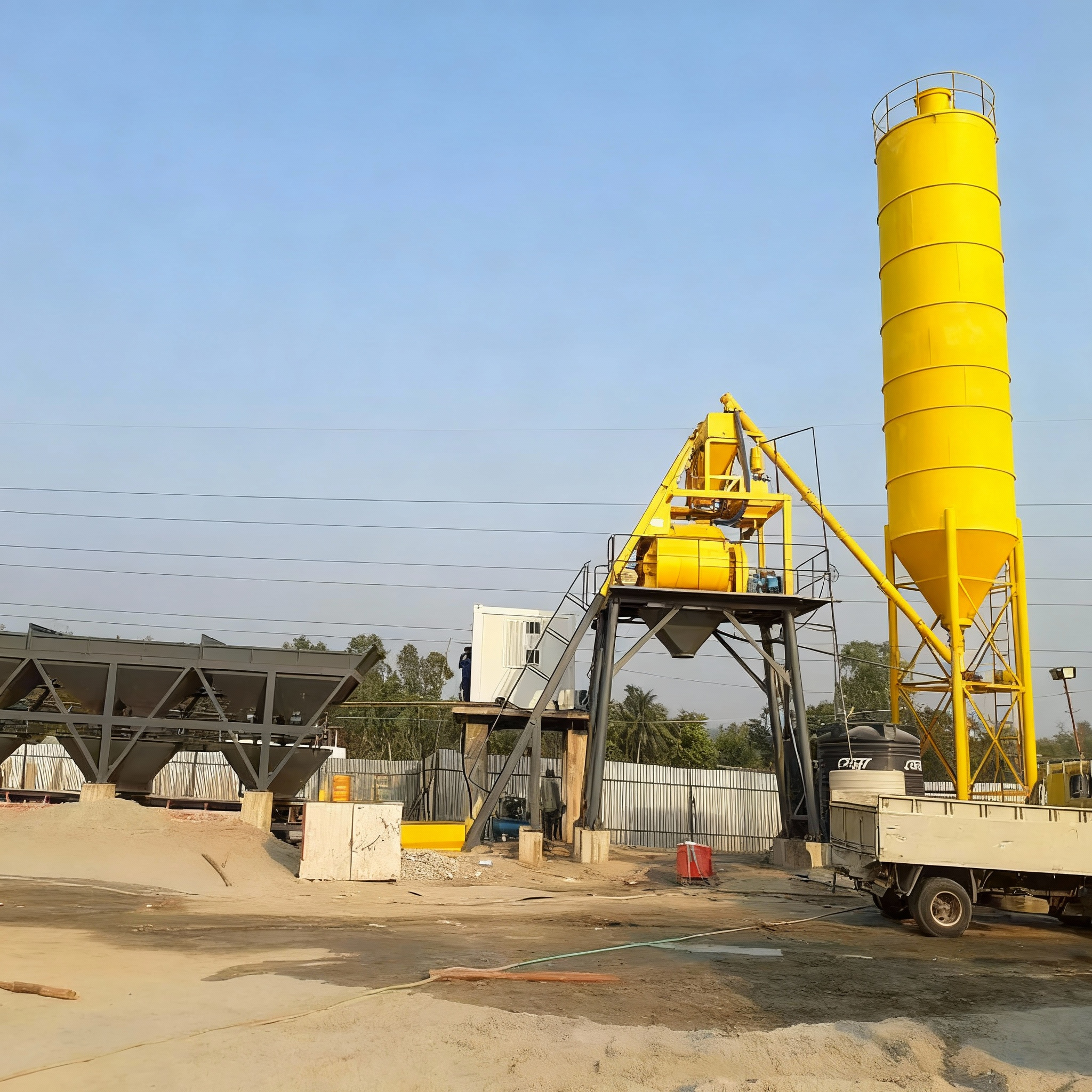 HZS50 Skip Bucket Model Concrete Batching Plant