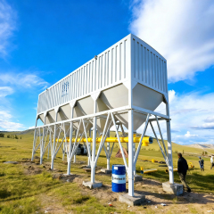 Horizontal cement silo in Erdenet, Mongolia