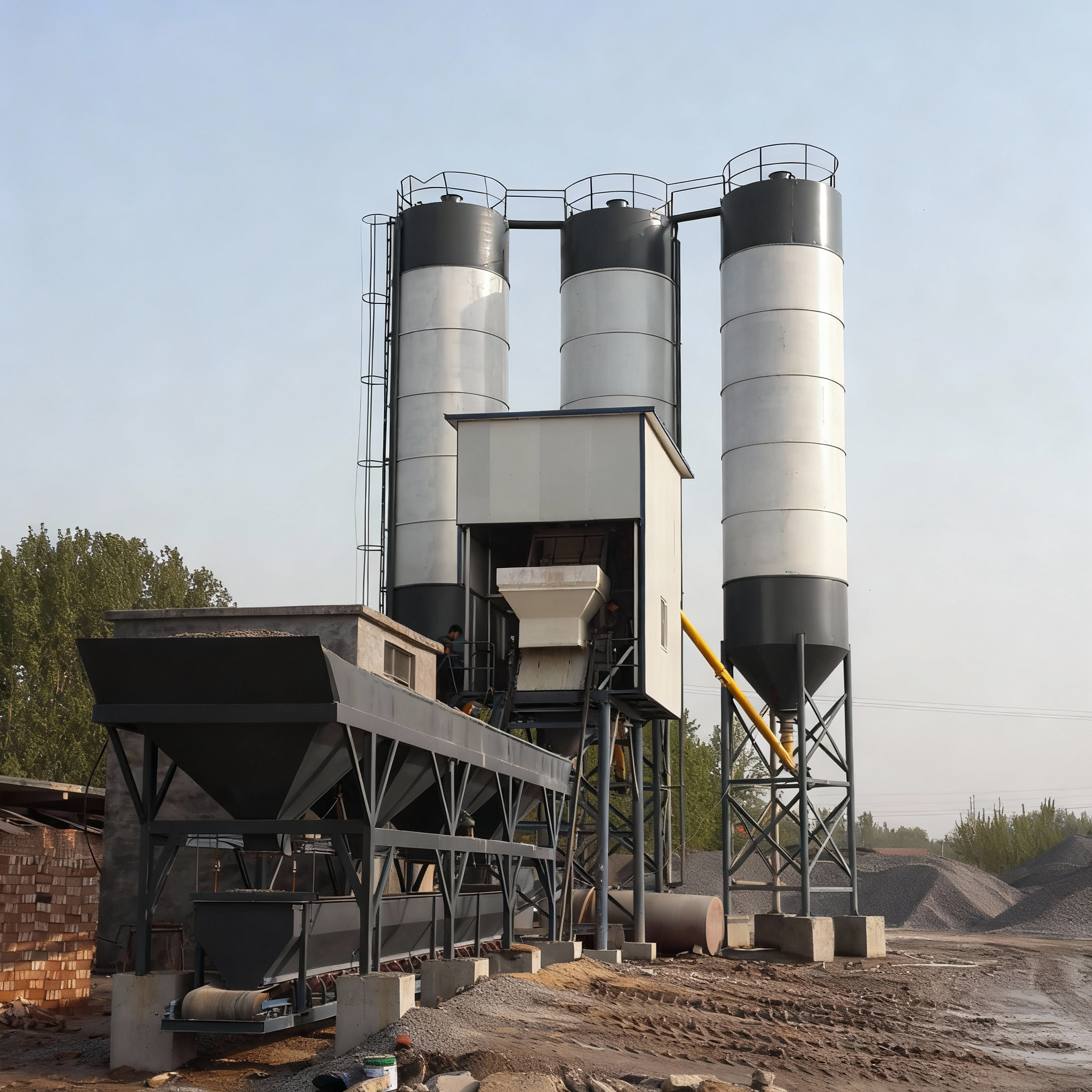 HZS75 Skip Bucket Model Concrete Batching Plant