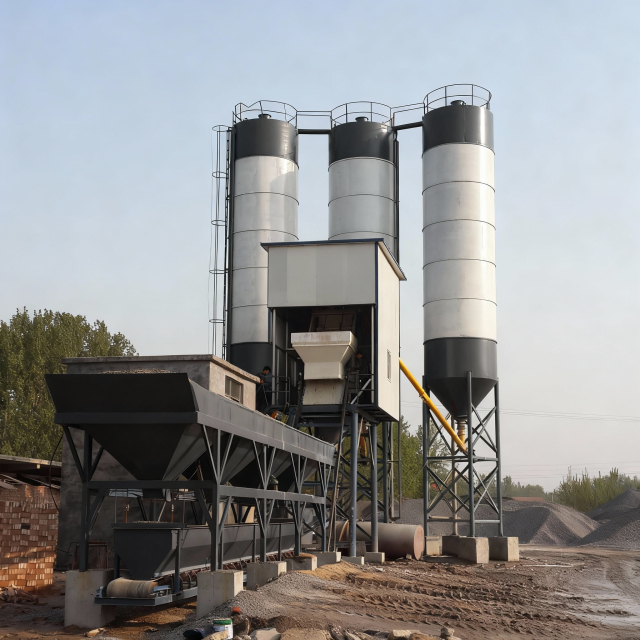 HZS75 Skip Bucket Model Concrete Batching Plant