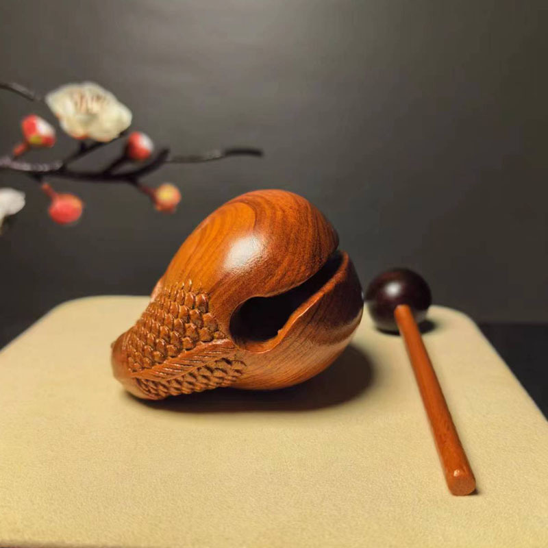 红檀木鱼法器