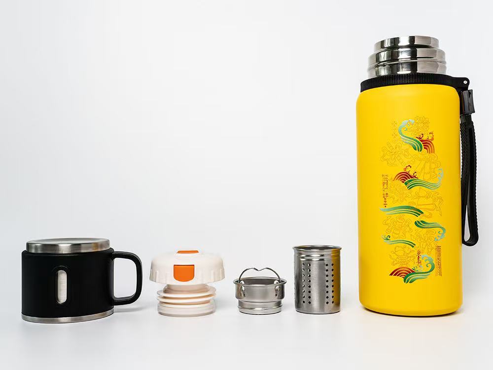 New Taoist cultural and creative travel thermos 600ml, large capacity water cup to carry with you