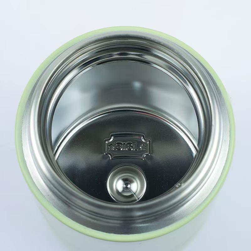 Fresh green cultural and creative mini thermos water cup 230ml, small capacity portable, long-term insulation