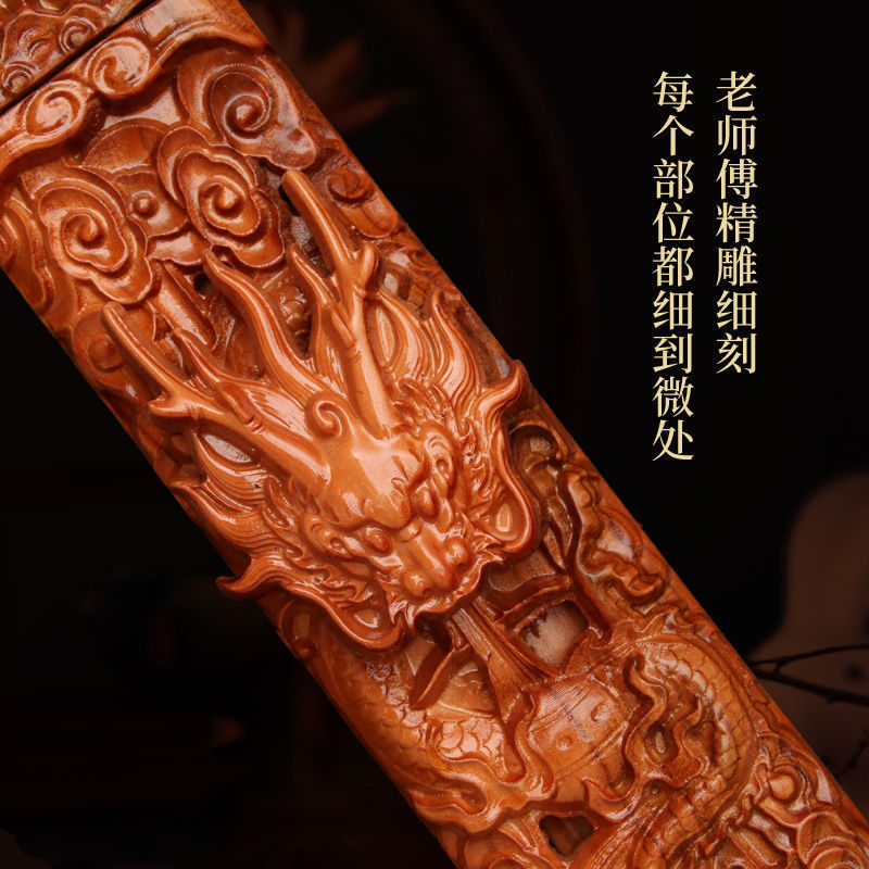 Peach wood sword, peach wood craft, peach wood pendant, small sword, short sword, peach wood home decoration pendant, wood carving