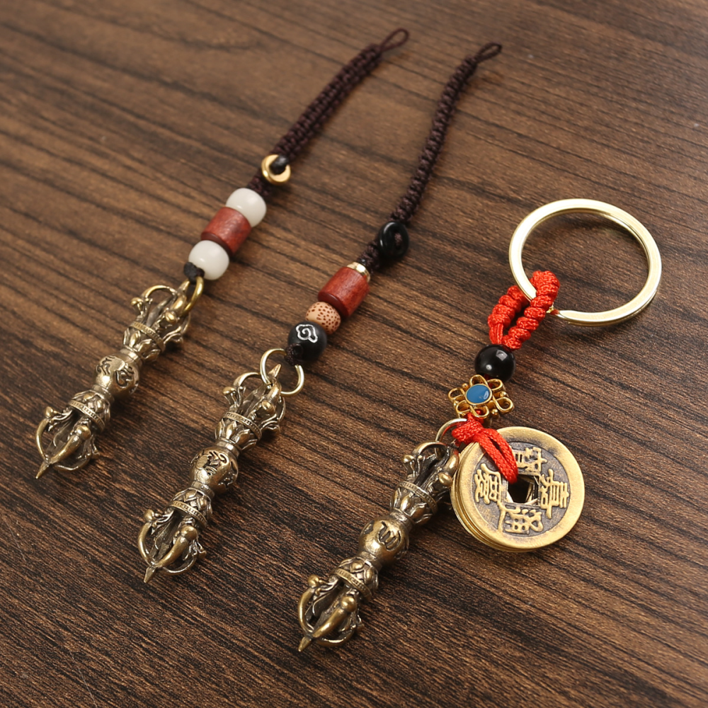 Six character mantra diamond pestle tantric artifact pendant brass six character diamond pestle pendant