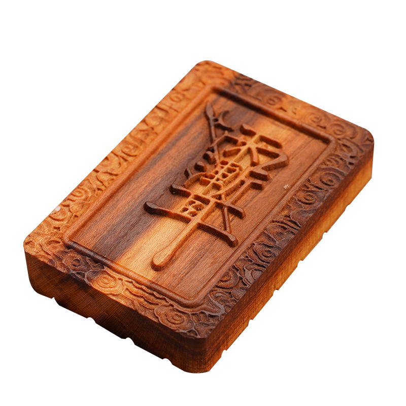 Natural lightning strike peach wood golden charm pendant with lightning marks, Ziwei taboo Taoist artifact token, safety pendant