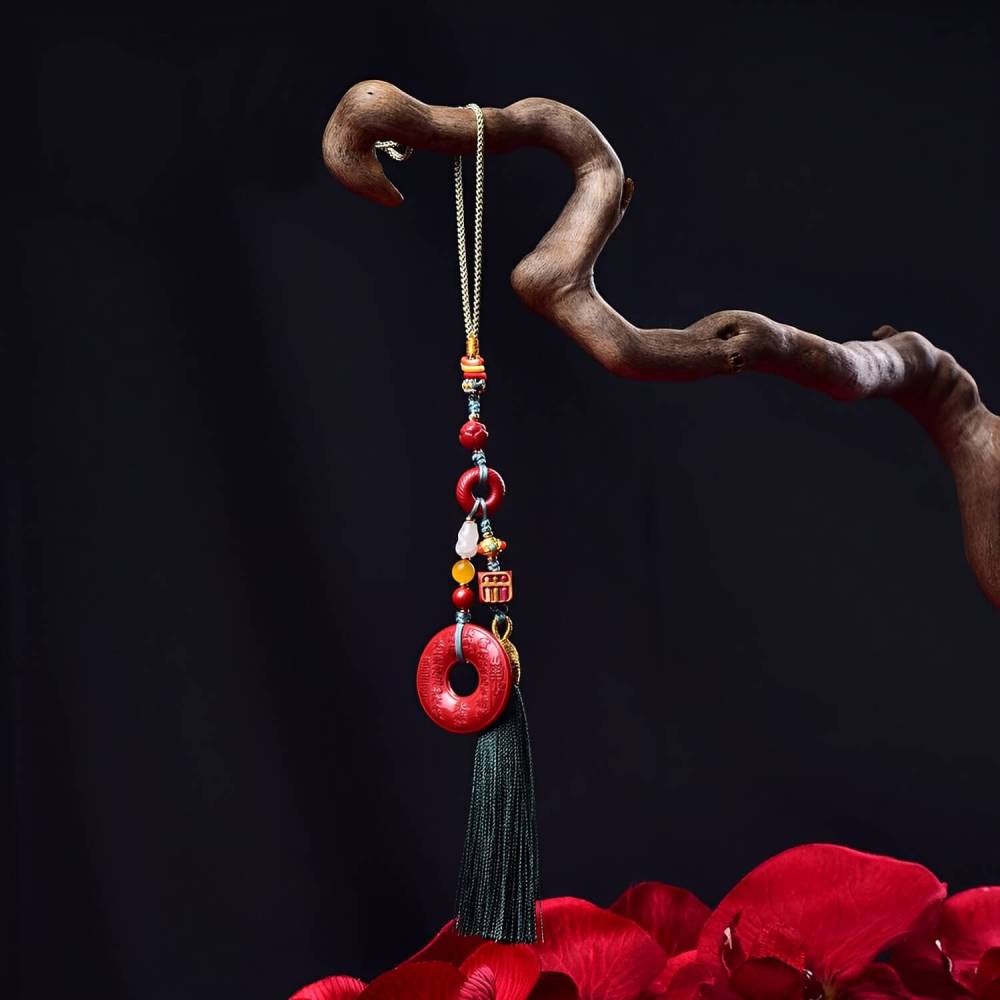 Cinnabar red sand mountain ghosts spend money gossip high-grade car hangings