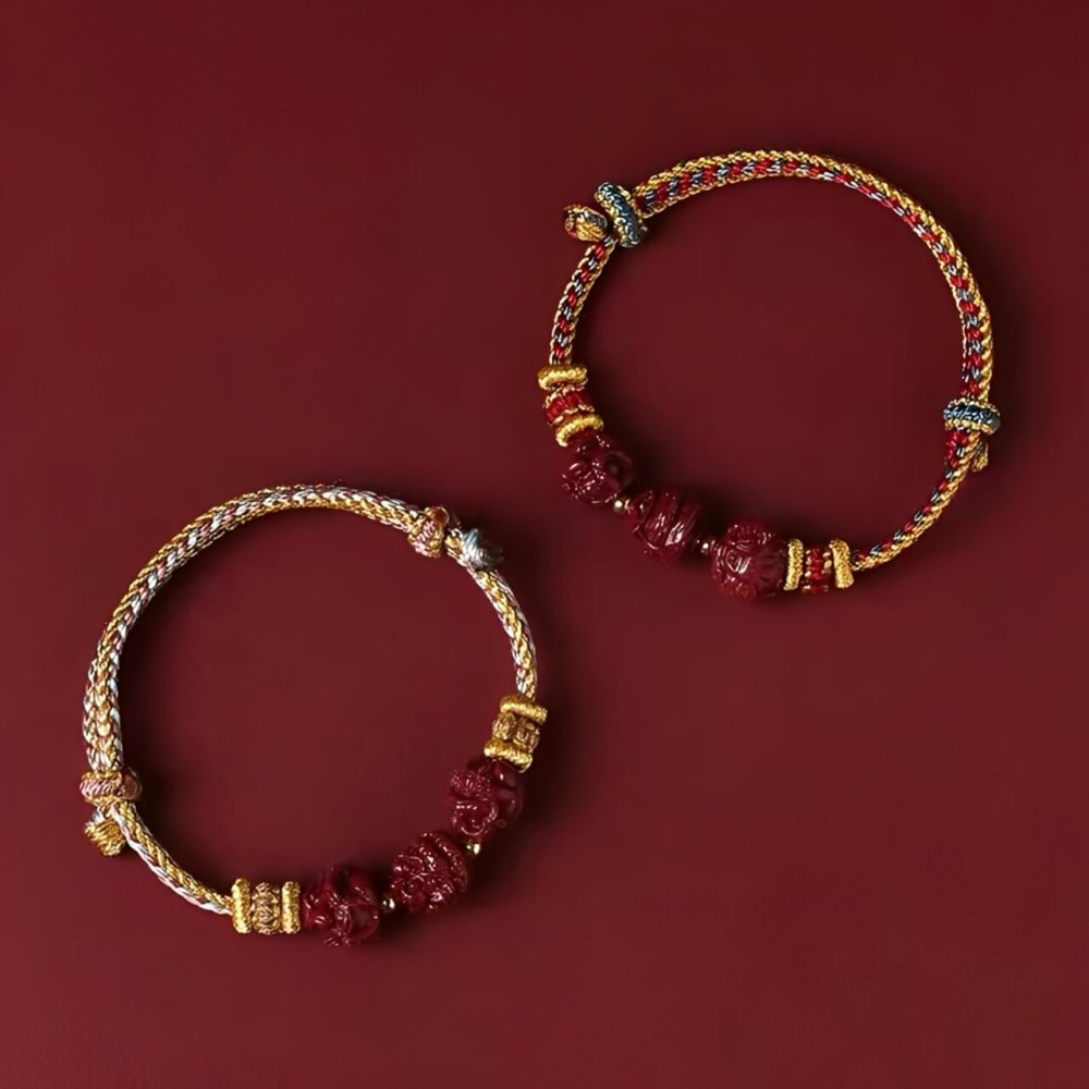 2025 Tai Sui Year of the Snake De-Mold Bracelet Vermilion