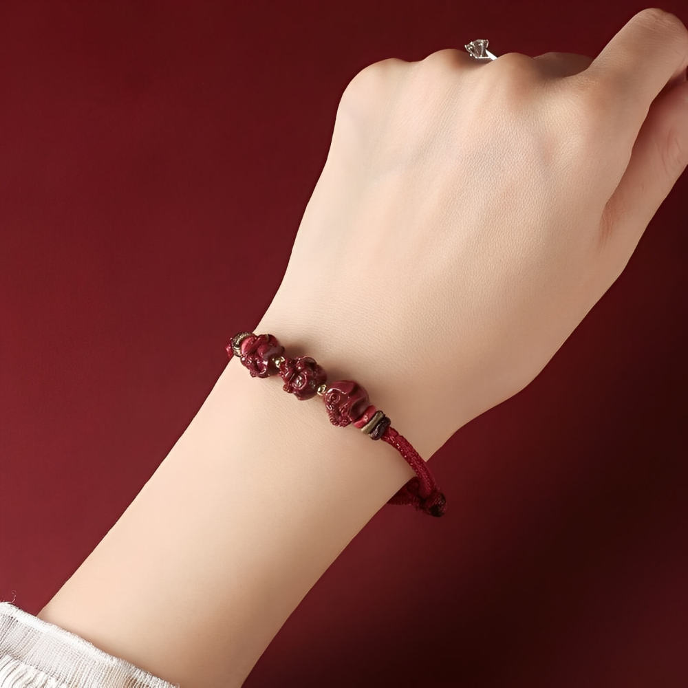 2025 Tai Sui Year of the Snake De-Mold Bracelet Vermilion