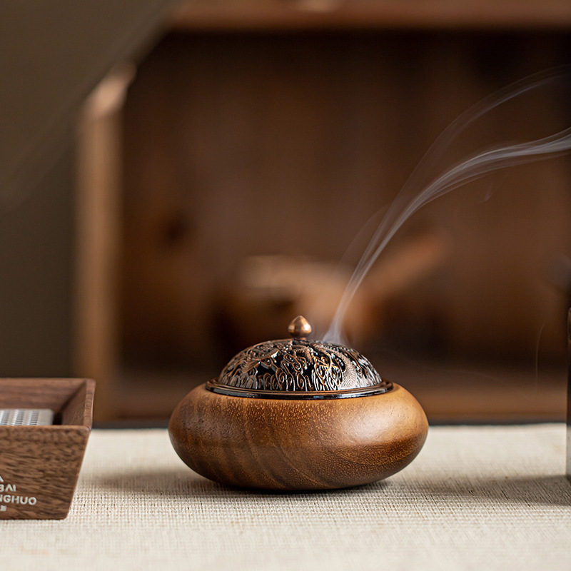 Walnut incense burner
