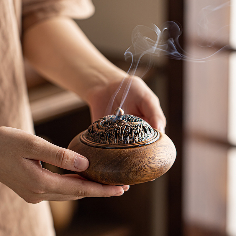 Walnut incense burner