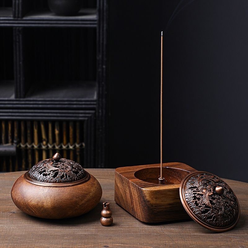 Walnut incense burner
