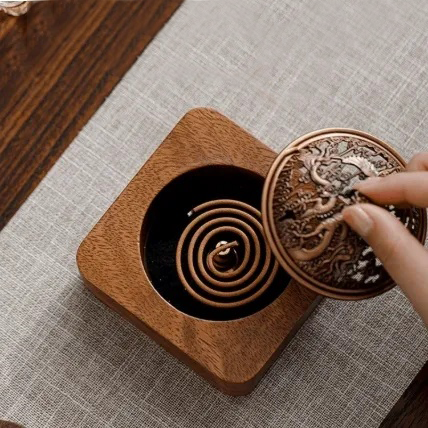 Walnut incense burner