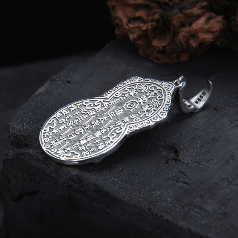 S925 Sterling Silver Ancient Tai Sui Gourd Pendant