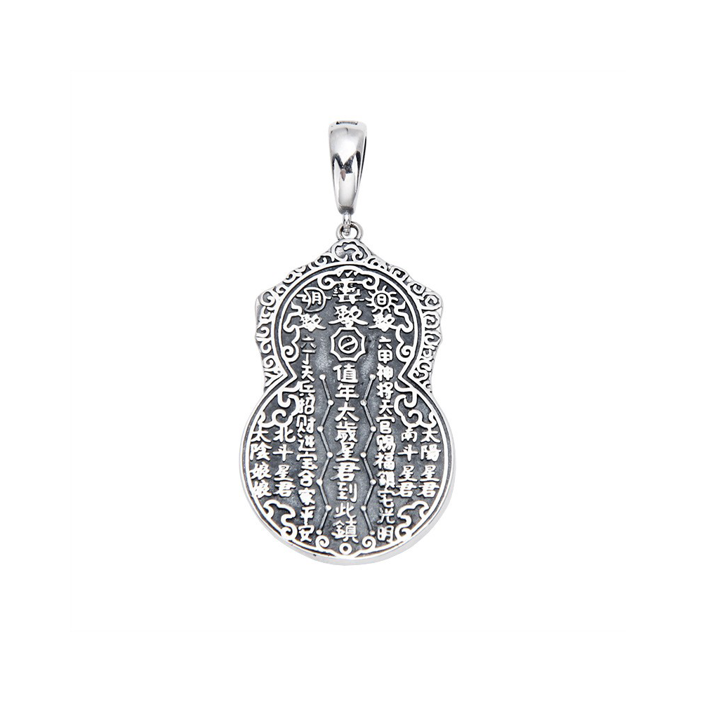 S925 Sterling Silver Ancient Tai Sui Gourd Pendant