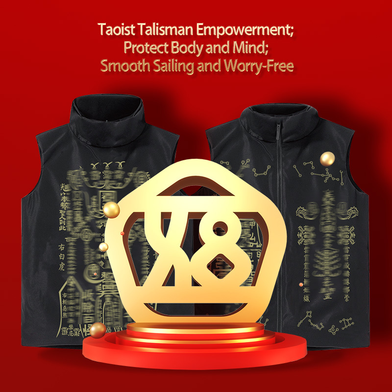 Taoist Talisman Vest – Blessing & Protection Cultural Wear for Fortune and Safety
