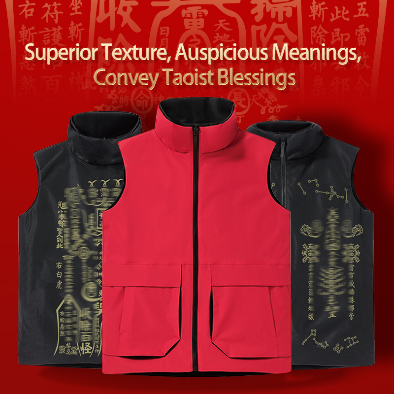 Taoist Talisman Vest – Blessing & Protection Cultural Wear for Fortune and Safety