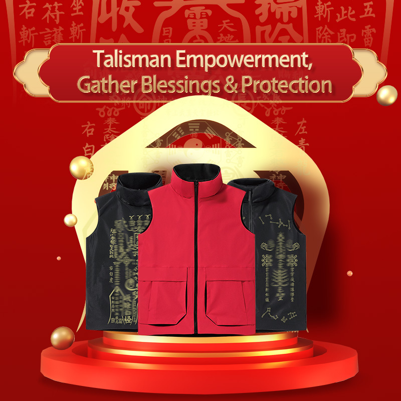 Taoist Talisman Vest – Blessing & Protection Cultural Wear for Fortune and Safety
