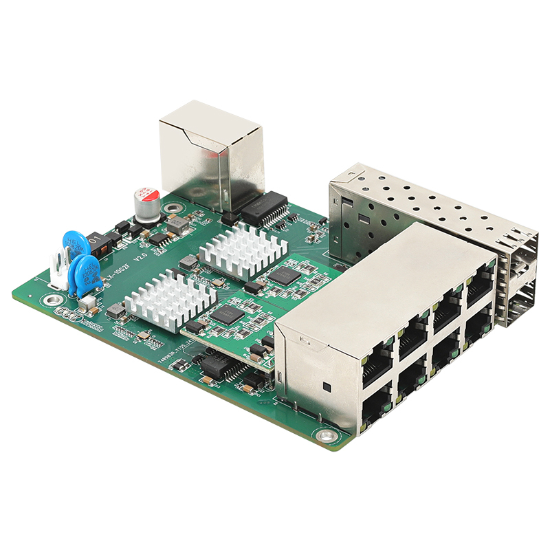 12-port gigabit PoE fiber optic switch module