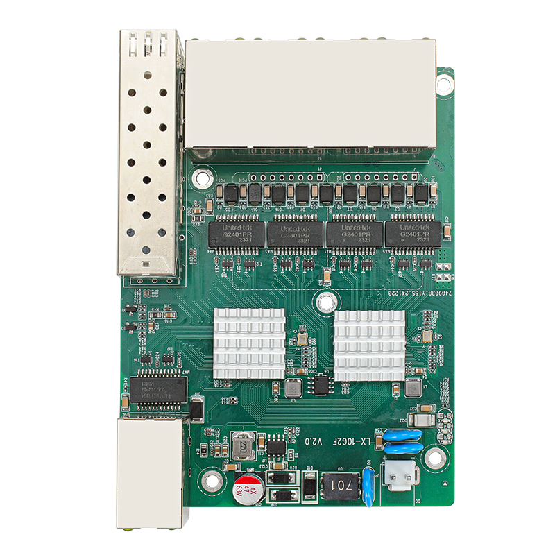 12-port gigabit PoE fiber optic switch module