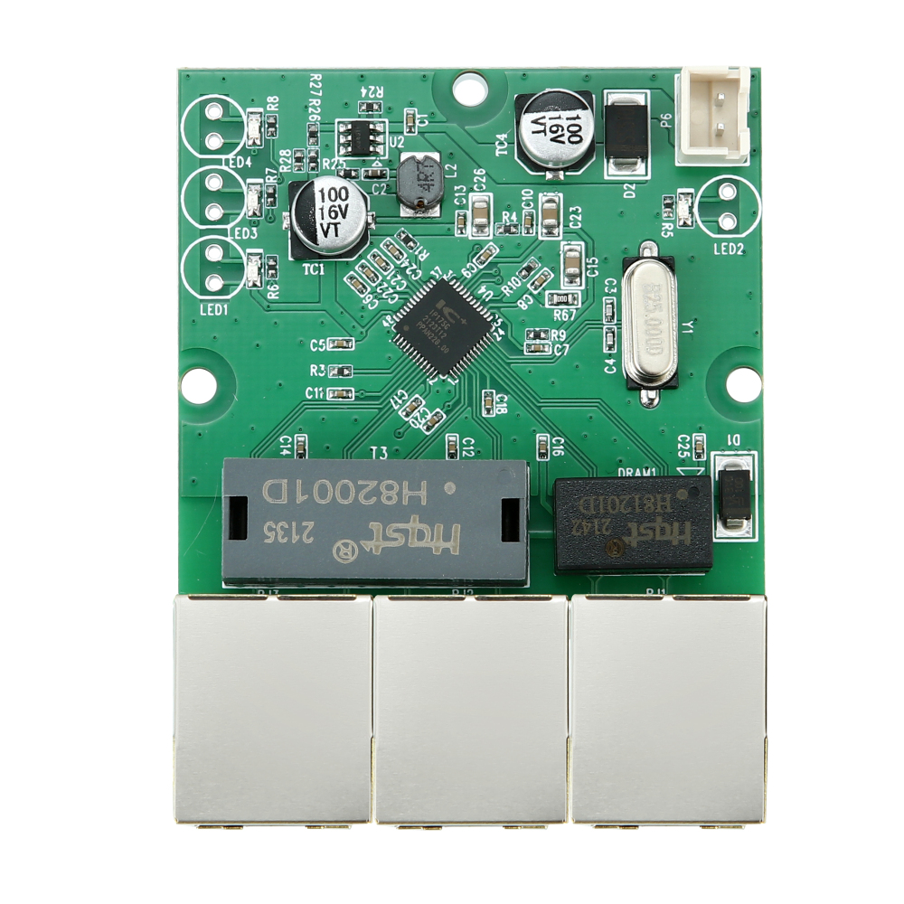 Military-grade 3-port 100Mbps switch module