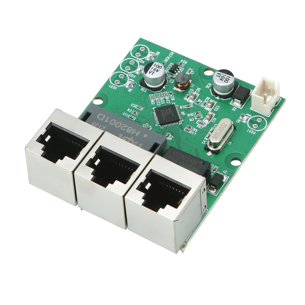 Military-grade 3-port 100Mbps switch module
