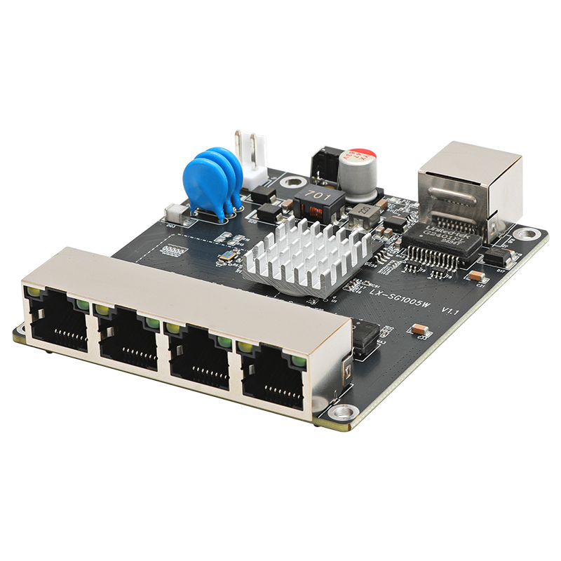5-port network management PoE switch module