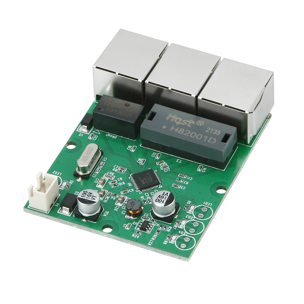 Military-grade 3-port 100Mbps switch module
