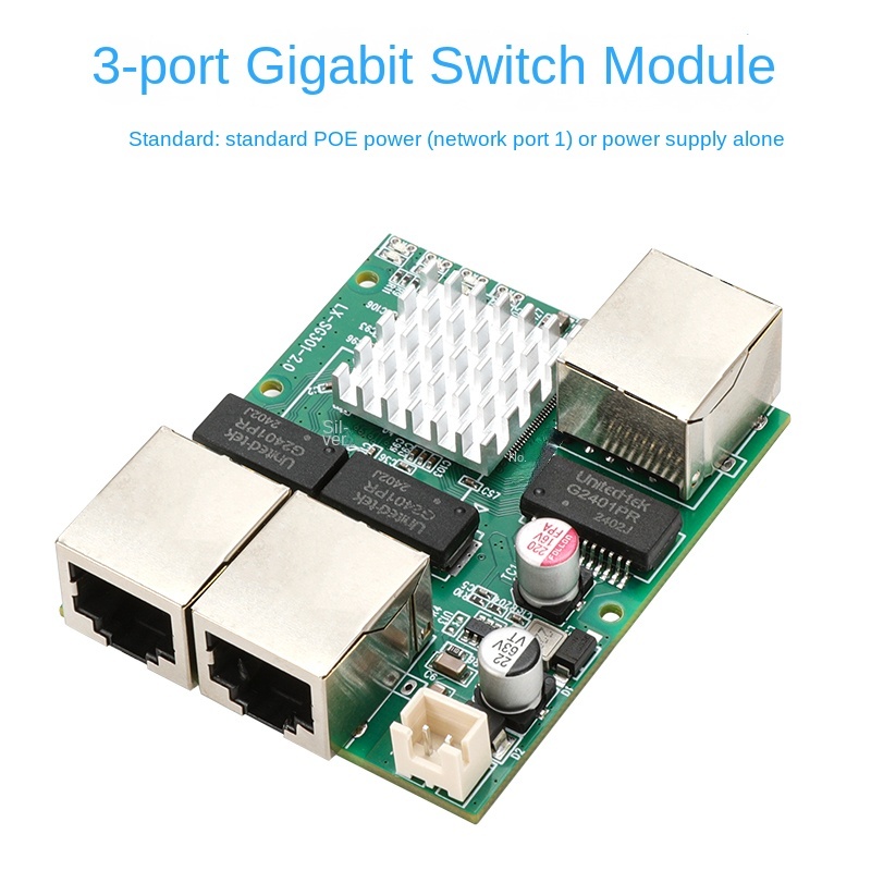 3-port Gigabit POE Intermediate Switch Module
