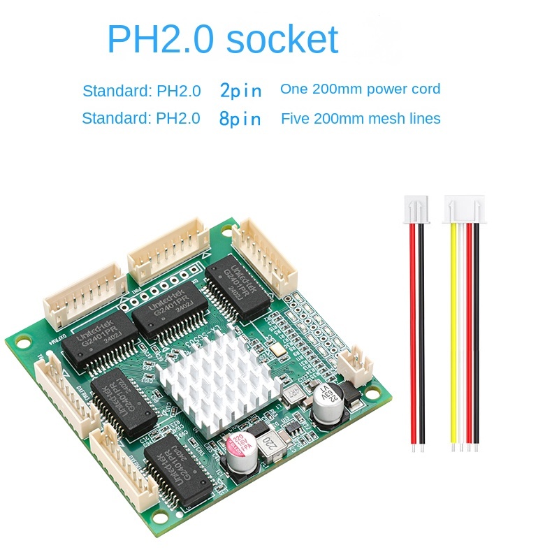 Industrial-grade 5-port gigabit switch module