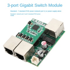 Horizontal network port with POE power supply