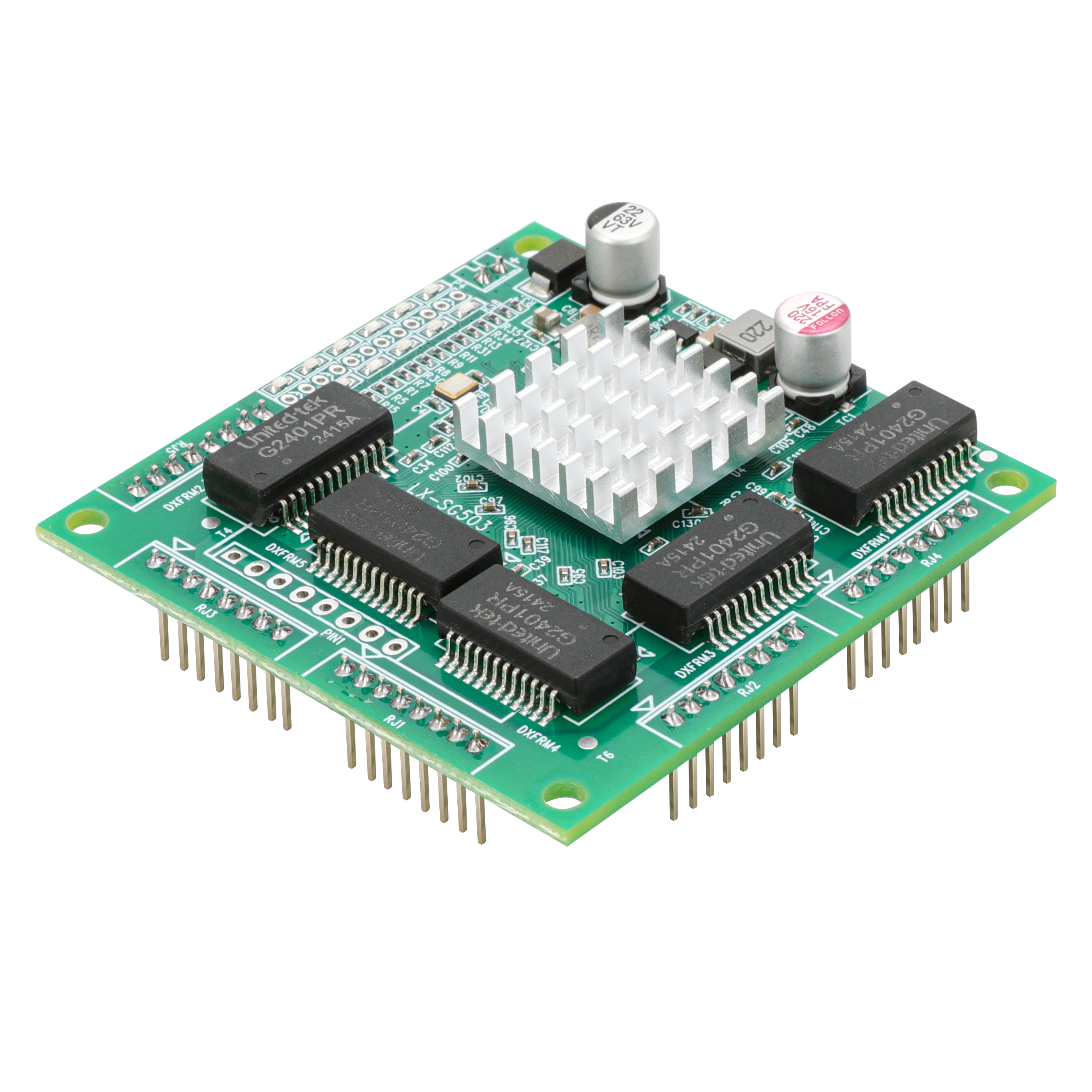 Industrial-grade 5-port gigabit switch module