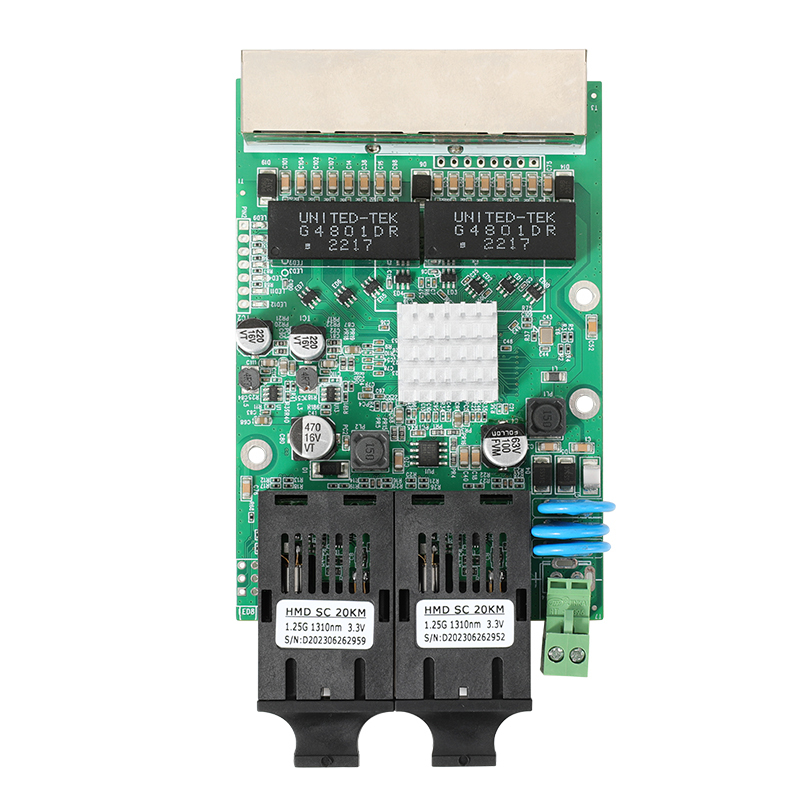 Industrial grade gigabit dual light four electric module