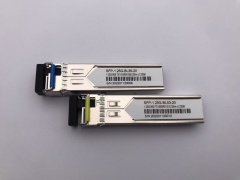 A pair of single-fiber SFP optical modules