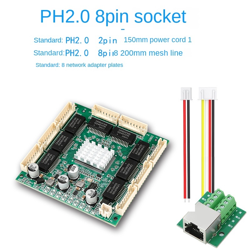 Industrial-grade 8-port Gigabit Switch Module