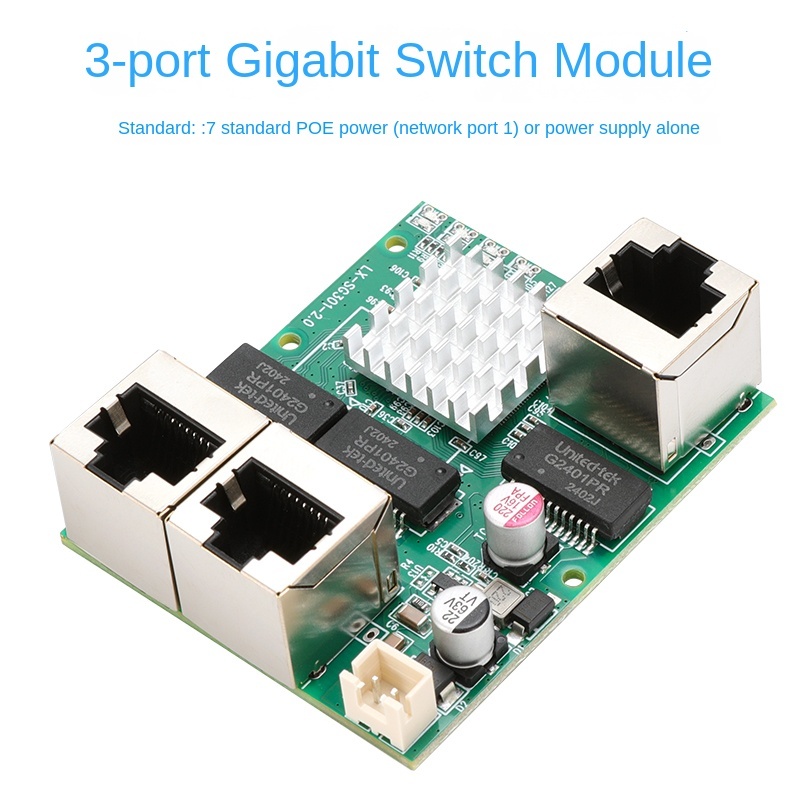 3-port Gigabit POE Intermediate Switch Module