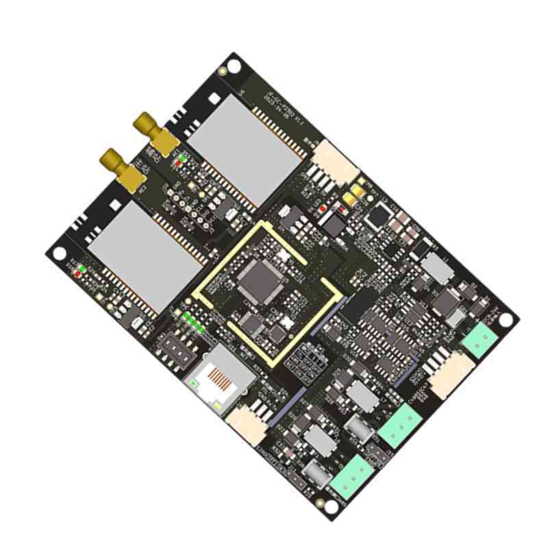 PCB assembly for UWB base station positioning system
